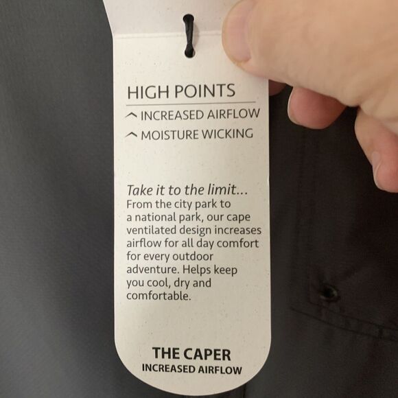 Solaris Gray Vented Fishing Shirt Mens Small Moisture Wicking Quick Dry NEW - Picture 4 of 8